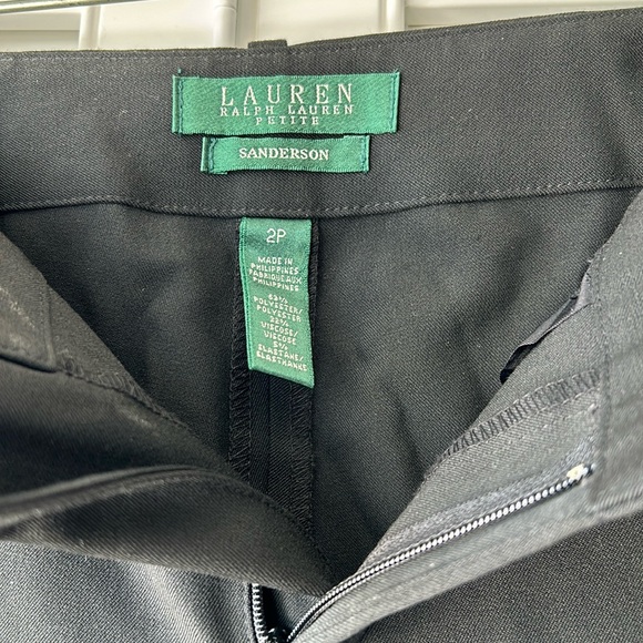 Lauren by Ralph Lauren petite Sanderson Pant - 2P size. Black. - Picture 3 of 5